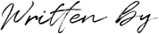 written by という筆記体文字